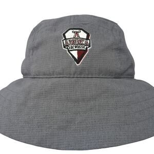 Anoka Lacrosse Bucket Hat Gray OS Adjustable Drawstring Embroidered Under Armour